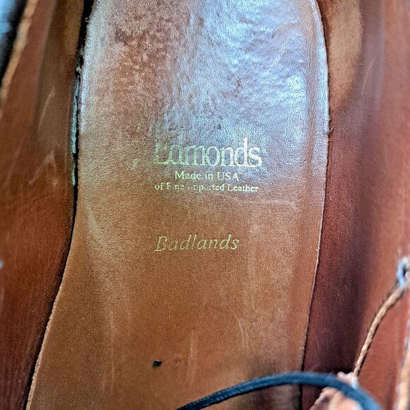 Allen Edmonds Badlands Men\'s Plain Toe Dress Shoes Size 8.5D Leather Brown main image 5